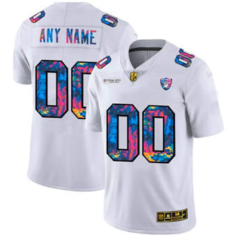 Men's Las Vegas Raiders 2020 Customize White Crucial Catch Limited Stitched Jersey